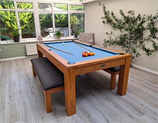 Signature Chester Oak Pool Dining Table: 6ft, 7ft